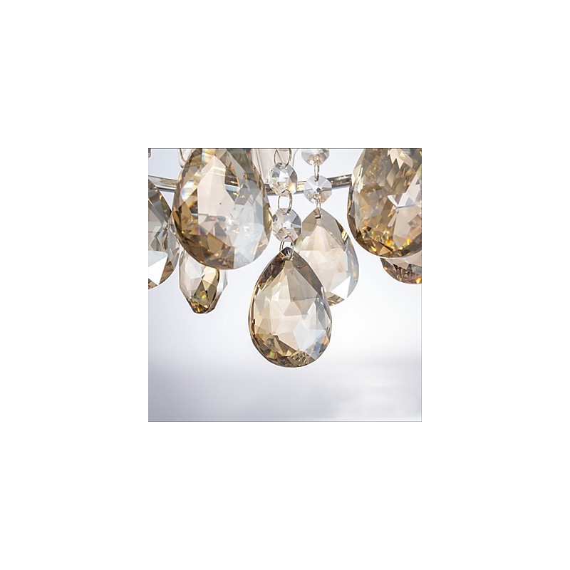 Lámpara de techo moderna con esfera transparente y lustre de cristal, lámpara colgante para decoración del hogar