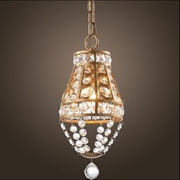 Lámpara de araña de cristal estilo country americano, estilo retro para porche.
