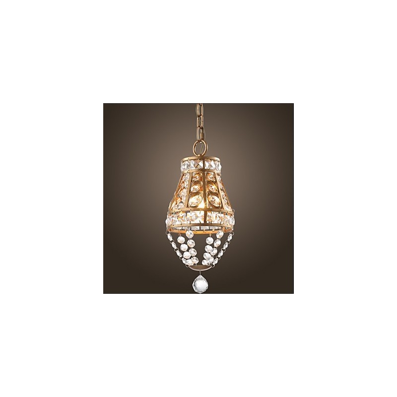 Lámpara de araña de cristal estilo country americano, estilo retro para porche.