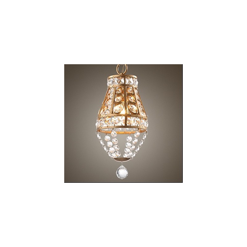 Lámpara de araña de cristal estilo country americano, estilo retro para porche.