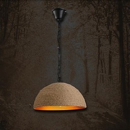 Lámpara de araña vintage de hierro forjado: cáñamo industrial creativo