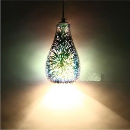 Lámpara colgante creativa de cristal 3D de mesa sencilla C