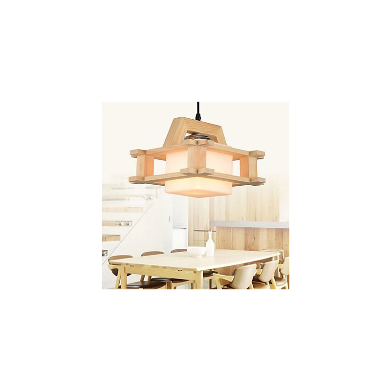 Lámpara de madera maciza