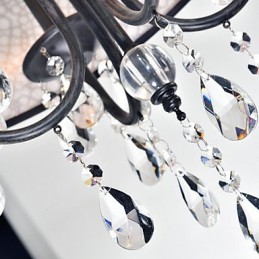 Lámpara de araña de metal con pintura de cristal clásica tradicional