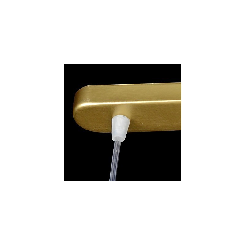 Lámpara colgante de bronce de tres luces con cristal muaré, estilo clásico europeo.