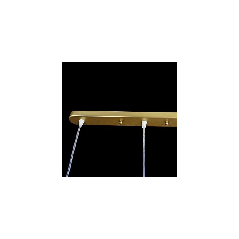 Lámpara colgante de bronce con tres luces y pantalla de cristal, estilo retro clásico europeo.