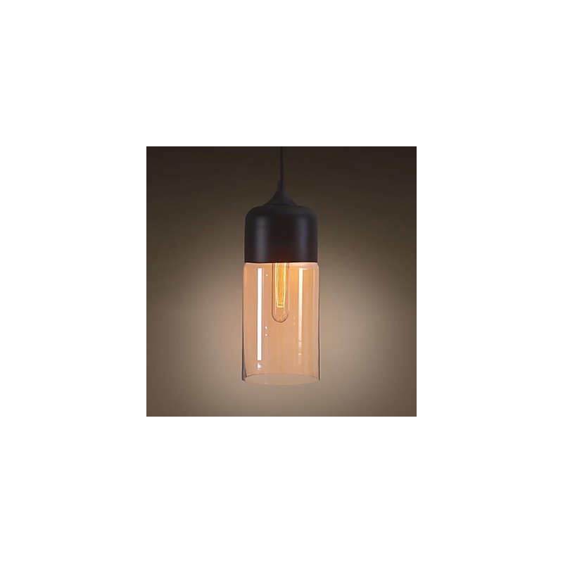 Lámpara de techo WestMenLights con elegante pantalla de botella, lámpara colgante de vidrio, bombilla Edison para el hogar.