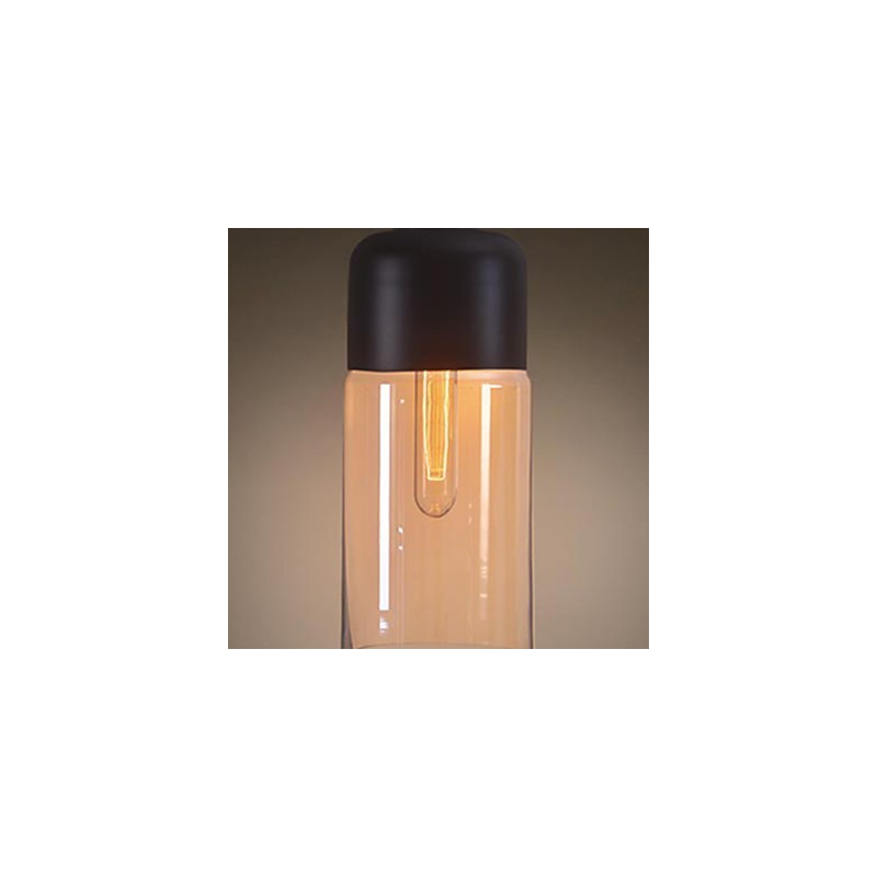 Lámpara de techo WestMenLights con elegante pantalla de botella, lámpara colgante de vidrio, bombilla Edison para el hogar.