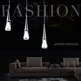 Lámpara colgante de 3 luces moderna contemporánea de metal