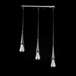 Lámpara colgante de 3 luces moderna contemporánea de metal