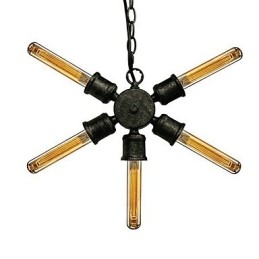Lámpara colgante de metal con pintura retro
