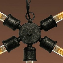 Lámpara colgante de metal con pintura retro