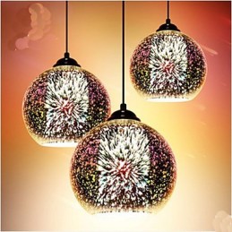 Lámpara colgante creativa de cristal 3D de mesa sencilla