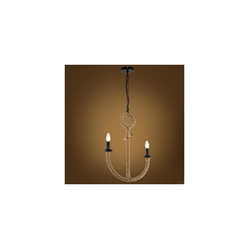 Lámpara de araña de cuerda de ancla de estilo rural americano que restaura las antiguas costumbres