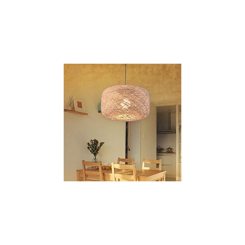 Lámpara de araña de estilo europeo, moderna, minimalista, con bolas de ratán para el hogar.