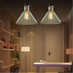 Lámpara de cristal de un solo cabezal creativa retro de estilo americano del Nordic Cafe