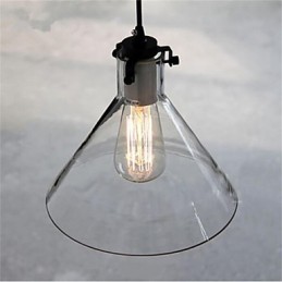 Lámpara de cristal de un solo cabezal creativa retro de estilo americano del Nordic Cafe