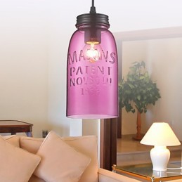 Lámpara colgante moderna de cristal de 1 luz con diseño de burbujas transparentes