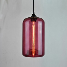 Lámpara colgante minimalista de hierro con diseño de botella, 1 luz