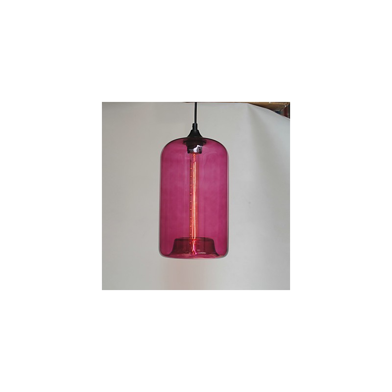 Lámpara colgante minimalista de hierro con diseño de botella, 1 luz