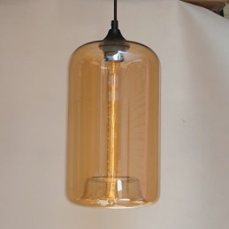 Lámpara colgante minimalista de hierro con diseño de botella, 1 luz