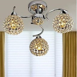 Lámpara de techo de cristal moderno que absorbe la luz de la cúpula Lámpara de araña para comidas Lámpara colgante para sentarse