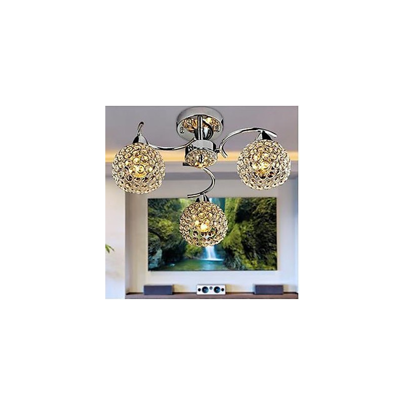 Lámpara de techo de cristal moderno que absorbe la luz de la cúpula Lámpara de araña para comidas Lámpara colgante para sentarse