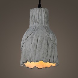 Lámpara colgante de cerámica industrial vintage Edison, luminaria colgante para decoración del hogar.