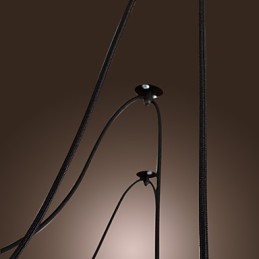 Lámpara colgante de 10 luces con diseño vintage y bombillas incluidas.