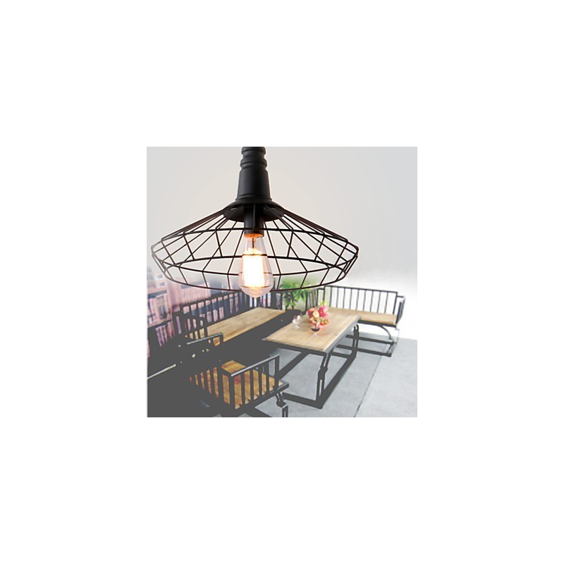 Lámpara colgante de metal con pintura estilo rústico estilo campestre retro en miniatura para garaje