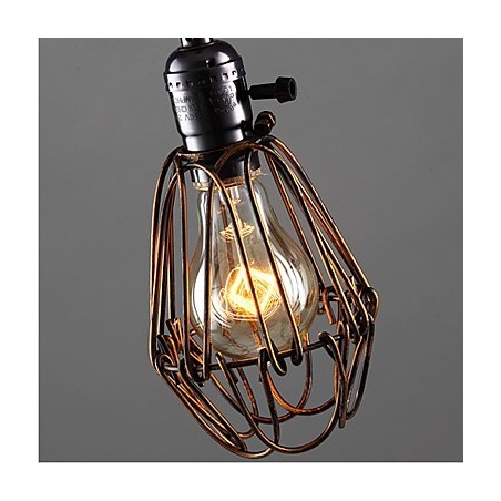 Lámpara de viento industrial estilo country americano, estilo retro, pequeña lámpara de araña de hierro tipo jaula. Lámpara de viento industrial estilo country americano, estilo retro, pequeña lámpara de araña de hierro tipo jaula.