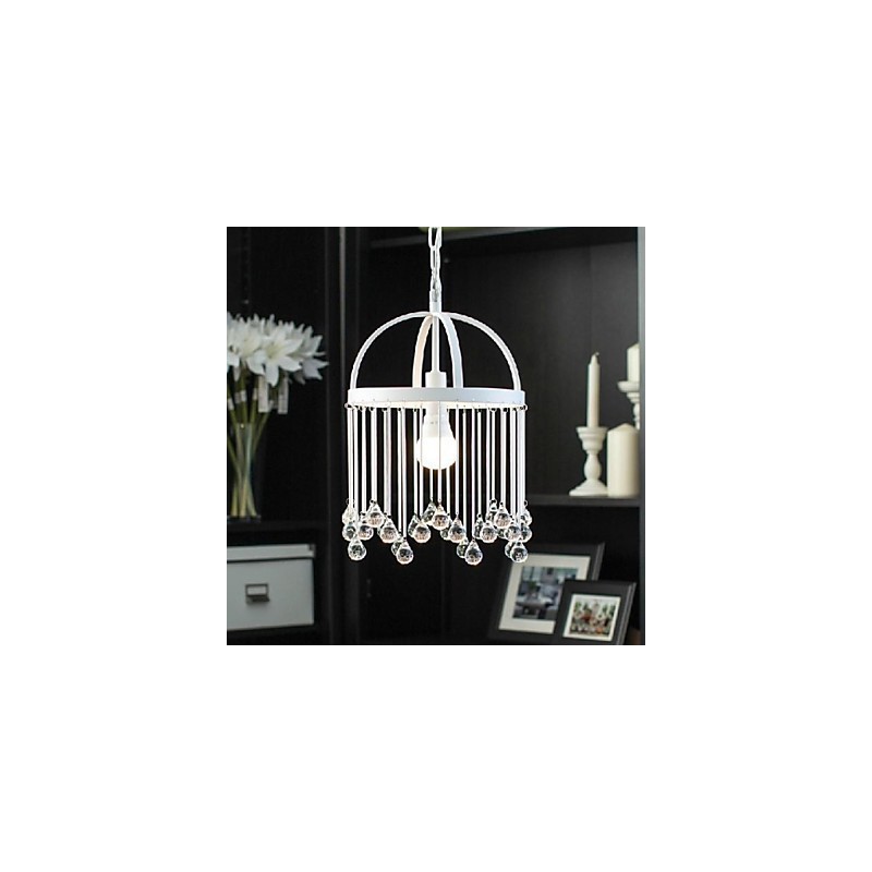 Lámpara colgante de metal con pintura de cristal, estilo mini, moderna, contemporánea, tradicional y clásica