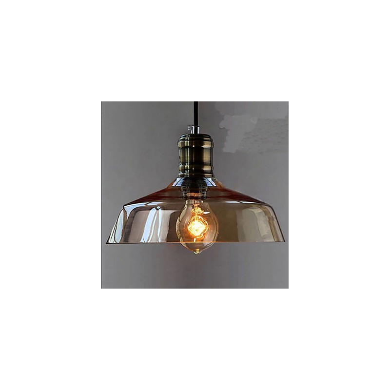 Lámpara colgante de cristal industrial retro sencilla