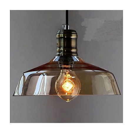 Lámpara colgante de cristal industrial retro sencilla Lámpara colgante de cristal industrial retro sencilla