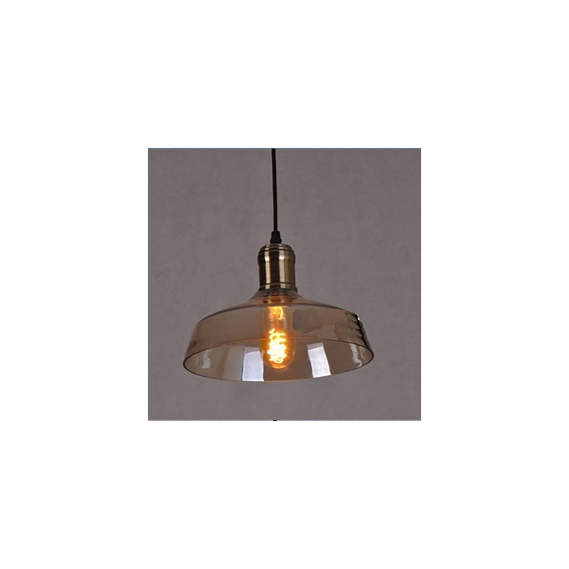 Lámpara colgante de cristal industrial retro sencilla