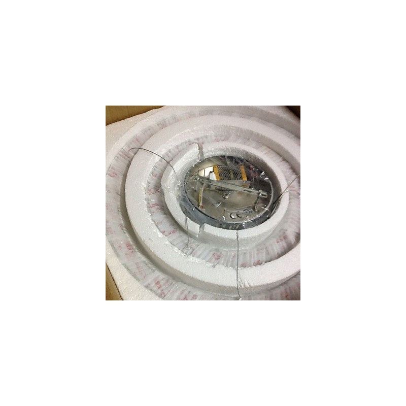 Lámpara colgante de cristal regulable, moderna lámpara circular de araña, lámparas de techo redondas de color blanco frío con control remoto.