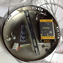 Lámpara colgante de cristal regulable, moderna lámpara circular de araña, lámparas de techo redondas de color blanco frío con control remoto.
