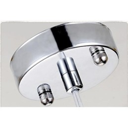 Lámpara colgante moderna contemporánea de metal cromado