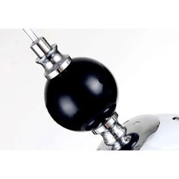 Lámpara colgante moderna contemporánea de metal cromado