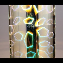 Lámpara colgante Dream L cromada con grabado láser