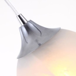 Lámpara colgante moderna con dosel oblongo y copa de vino de tres luces