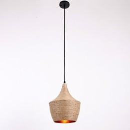 Lámpara colgante de cuerda estilo mini campestre
