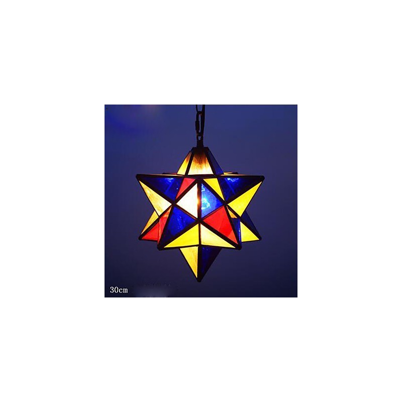 Lámpara colgante moderna con diseño de estrellas, individualidad artística, creativa, para porche, de 30 cm