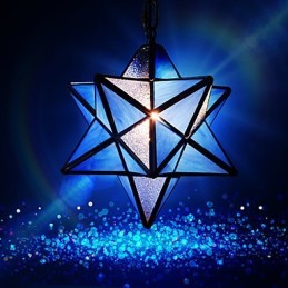 Lámpara colgante moderna con diseño de estrellas, individualidad artística, creativa, para porche, de 30 cm