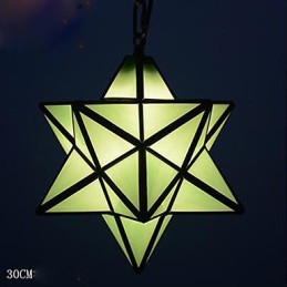 Lámpara colgante moderna con diseño de estrellas, individualidad artística, creativa, para porche, de 30 cm