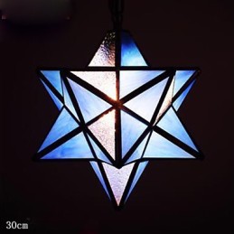 Lámpara colgante moderna con diseño de estrellas, individualidad artística, creativa, para porche, de 30 cm