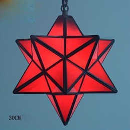 Lámpara colgante moderna con diseño de estrellas, individualidad artística, creativa, para porche, de 30 cm