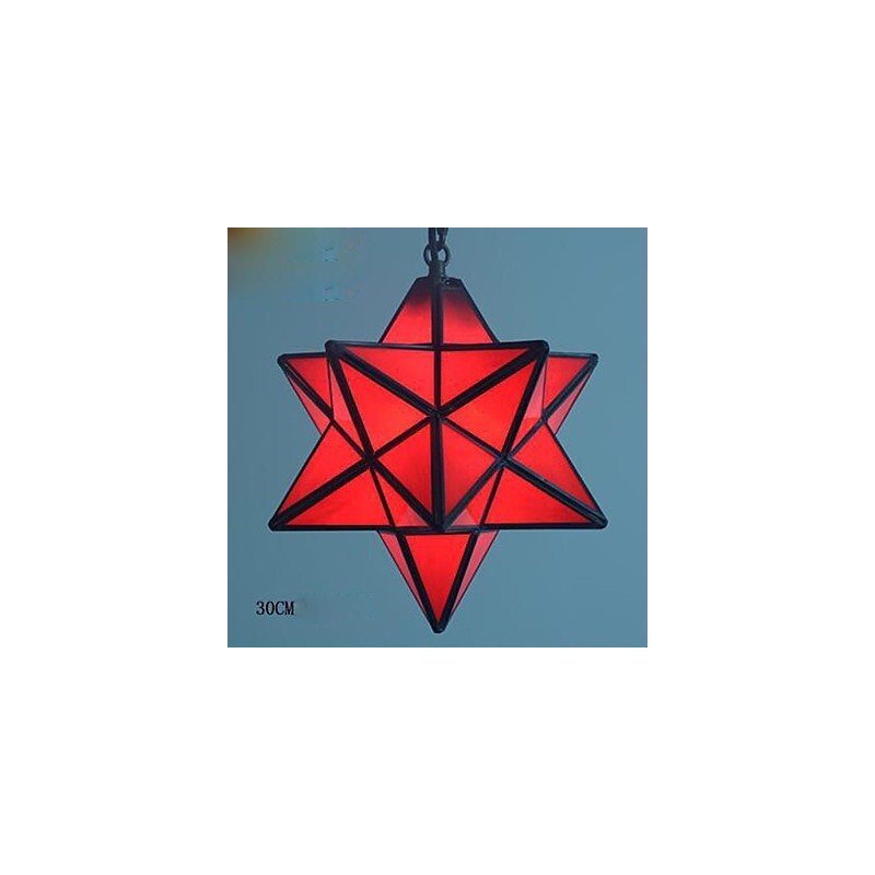 Lámpara colgante moderna con diseño de estrellas, individualidad artística, creativa, para porche, de 30 cm