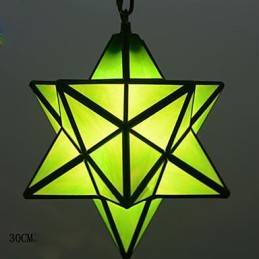 Lámpara colgante moderna con diseño de estrellas, individualidad artística, creativa, para porche, de 30 cm