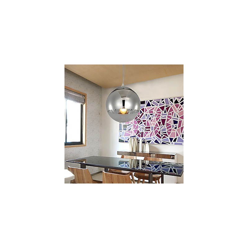 Lámpara colgante con 1 luz en forma de bola